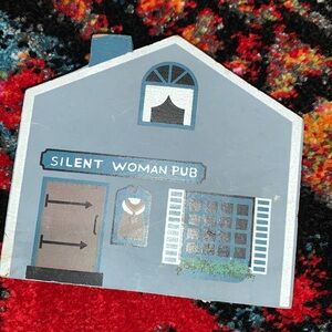 Vintage Silent Woman Pub wooden collectible